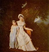 Marguerite Gerard Mme de Stael et sa fille USA oil painting artist
